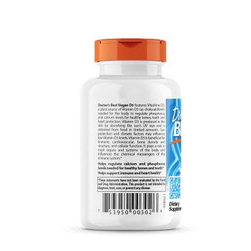 Vegan D3 60 Veggie Caps By Doctors Best