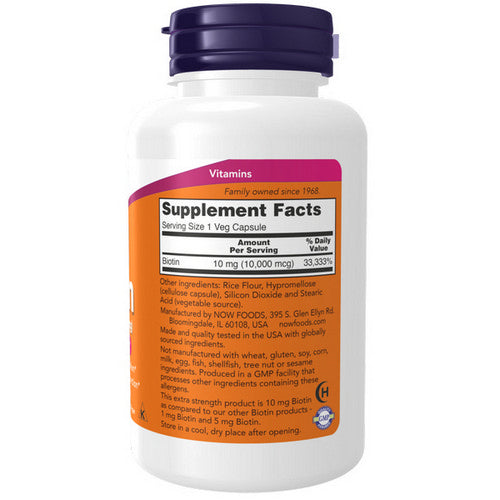 Biotin Extra Strength 120 Vcaps By Now Foods