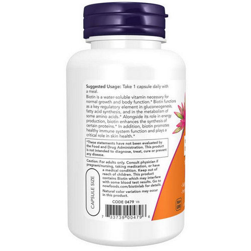 Biotin Extra Strength 120 vcaps By Now Foods