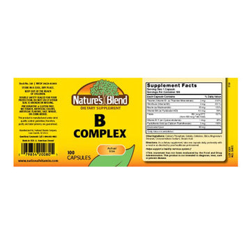 Nature's Blend B Complex Capsules 100 Caps By Nature's Blend