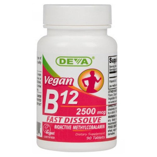 Vegan Sublingual B-12 90 Tabs By Deva Vegan Vitamins