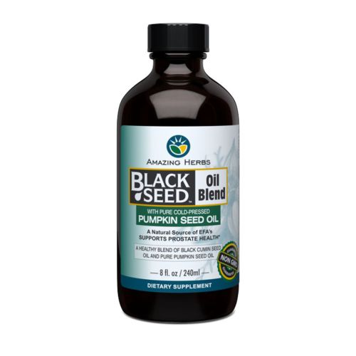 Black Seed Oil With Pumpkin Seed 8 oz By Amazing Herbs