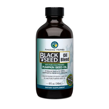 Black Seed Oil With Pumpkin Seed 8 oz By Amazing Herbs