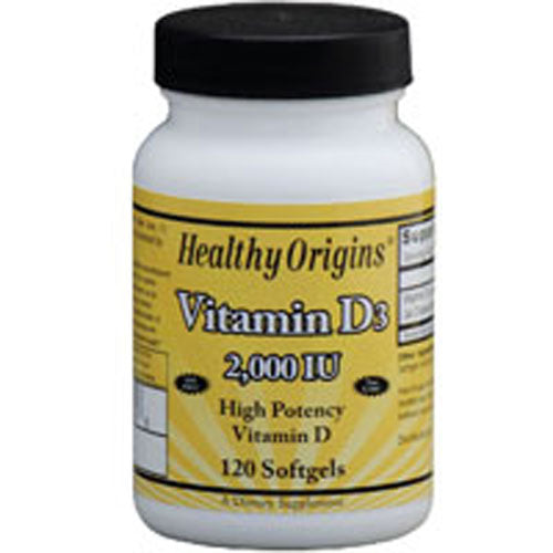 Vitamin D3 120 Soft Gels By Healthy Origins