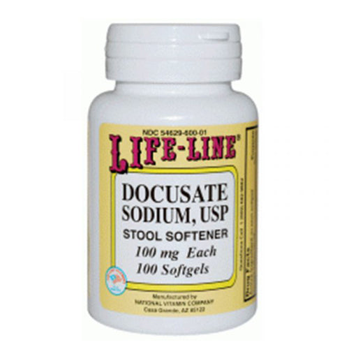 Docusate Sodium USP 100 Softgels By Nature's Blend