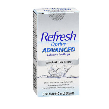 Optive Advanced Lubricant Eye Drops 0.33 Oz By Refresh