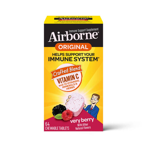 Airbone Chewable Berry 64 Tabs By Airborne