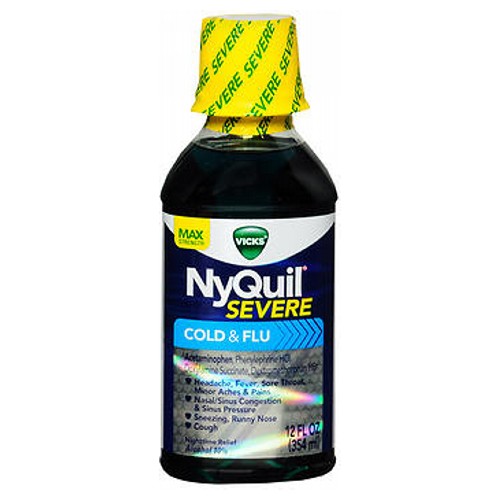 Vicks NyQuil Severe Cold & Flu Liquid 12 oz By Procter & Gam