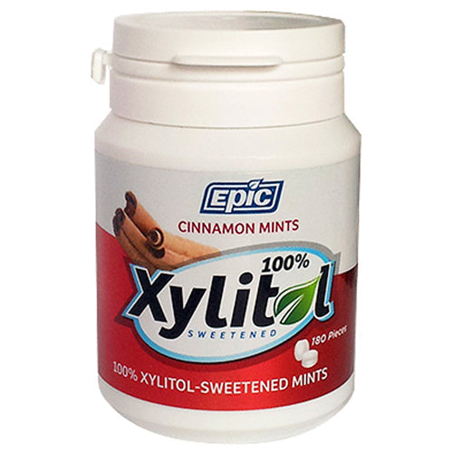 100% Xylitol Sweetened Breath Mints Cinnamon 180 Count By Ep