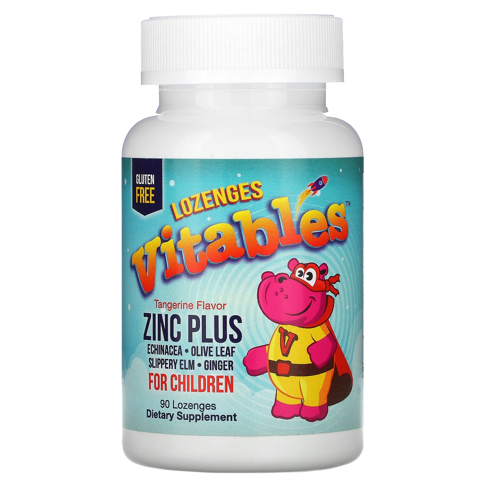 Vitables, Zinc Plus for Children, Tangerine Flavor