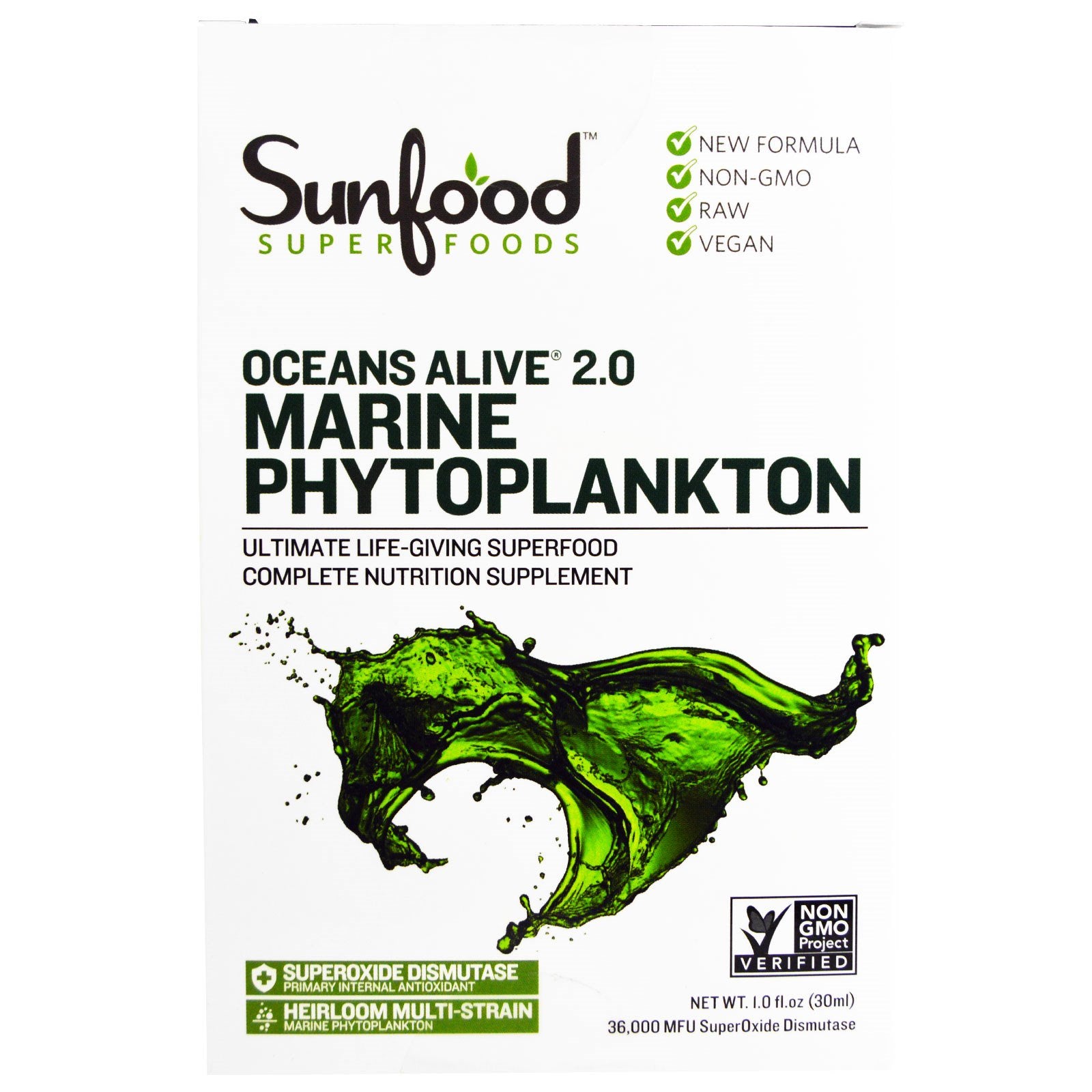 Sunfood, Ocean's Alive 2.0 Marine Phytoplankton