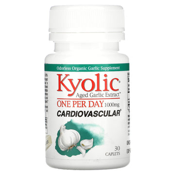 Kyolic, Aged Garlic Extract, One Per Day, Cardiovascular, 1,000 mg, Caplets