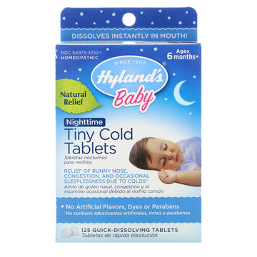 Hyland's, Baby, Nighttime Tiny Cold Tablets, Ages 6 months+,Quick-Dissolving Tablets