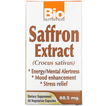 Bio Nutrition, Saffron Extract, Vegetarian Capsules