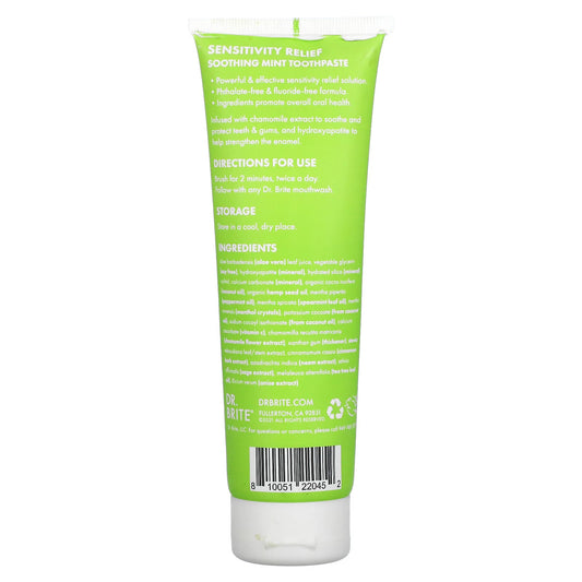 Dr. Brite, Sensitivity Relief Toothpaste, Soothing Mint (142 g)