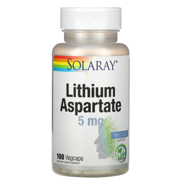 Solaray, Lithium Aspartate, 5 mg