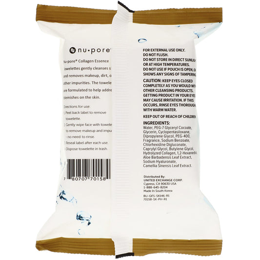 Nu-Pore, Collagen Essence Towelettes, Towelettes