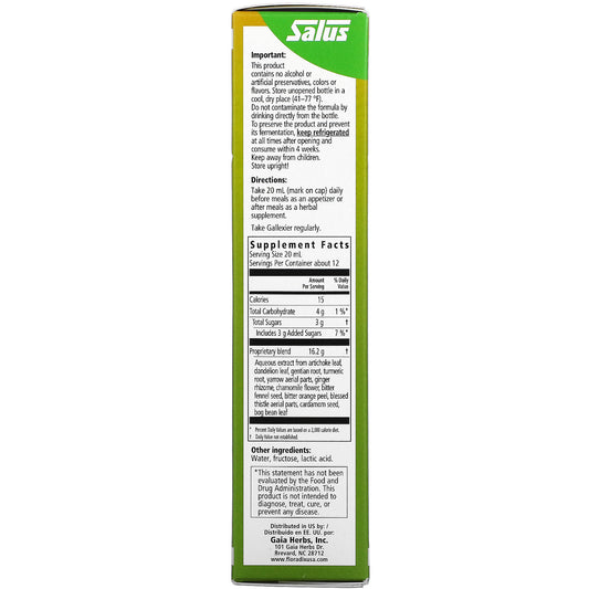 Gaia Herbs, Floradix, Gallexier Herbal Bitters, Liquid Herbal Supplement