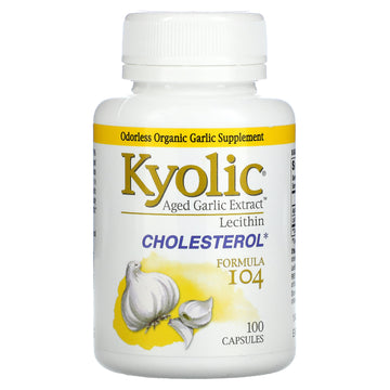 Kyolic, Aged Garlic Extract with Lecithin, Cholesterol, Formula 104, Capsules