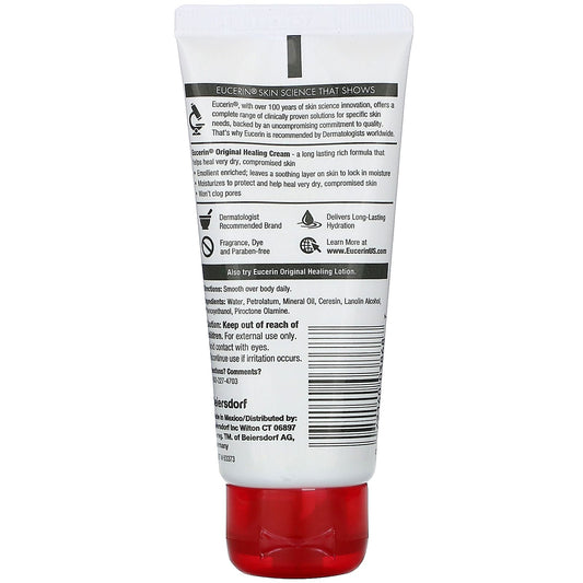 Eucerin, Original Healing, Creme for Very Dry Sensitive Skin, Fragrance Free(57 g)