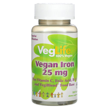 VegLife, Vegan Iron, 25 mg