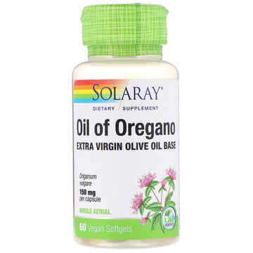 Solaray, Oil of Oregano, 150 mg,  Vegan Softgels