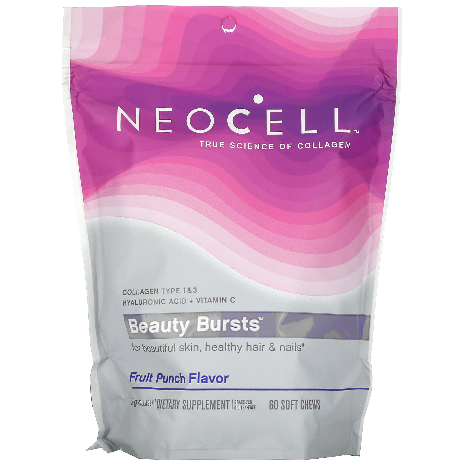 Neocell, Beauty Bursts, Fruit Punch Flavor, 1 g ,Soft Chews