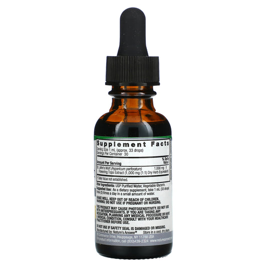 Nature's Answer, St. John's Wort Extract, Alcohol-Free, 1,000 mg