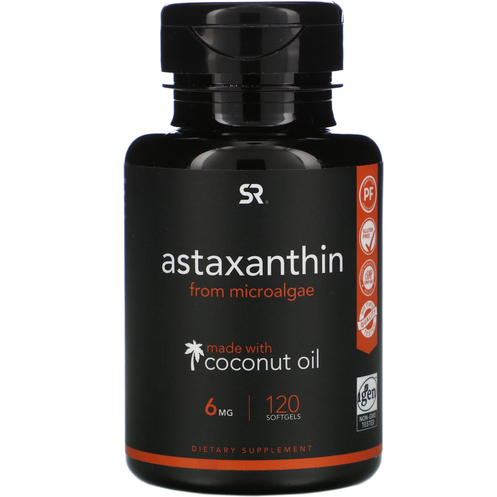 Sports Research, Astaxanthin with Coconut Oil, 6 mg Softgels