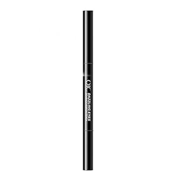 QIC 0.3g Eyebrow Pencil Double-Headed 2 in 1 Rotating Refill&Brush Waterproof Triangle Refill Fashion Long-Lasting Eyebrow Pen Cosmetic Eye Makeup Tool for Beginner (light brown)