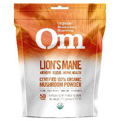 Organic Lion's Mane Mushroom Powder 3.57 Oz By Om Mushrooms