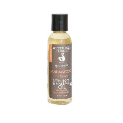Bath Body & Massage Oil Sandalwood 4 oz By Soothing Touch