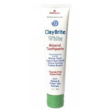 ClayBrite White Toothpaste Non Fluoride 4 fl oz By Zion Heal