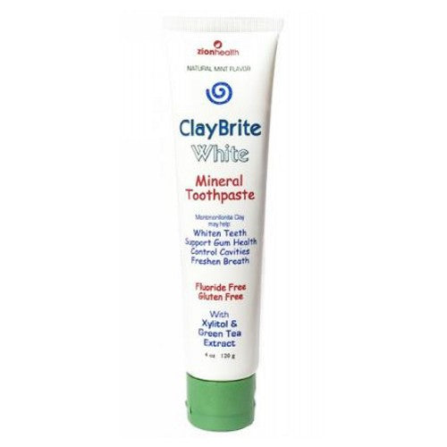 ClayBrite White Toothpaste Non Fluoride 4 fl oz By Zion Heal