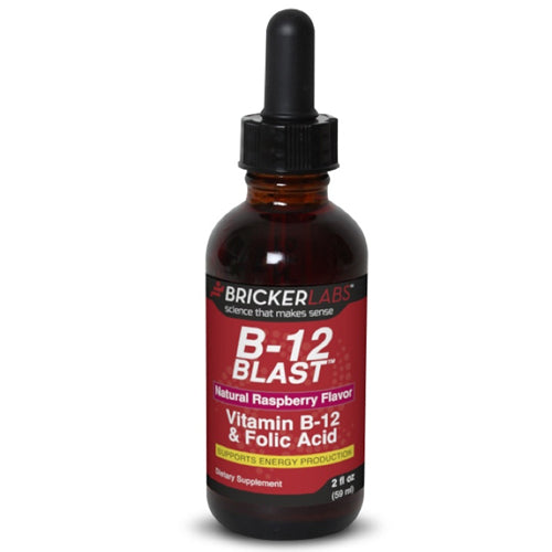 B-12 Blast Methycobalamin Raspberry 2 fl oz By Bricker Labs