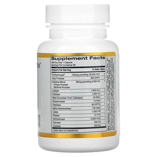 California Gold Nutrition, Digestive Enzymes, Broad Spectrum Veggie Capsules