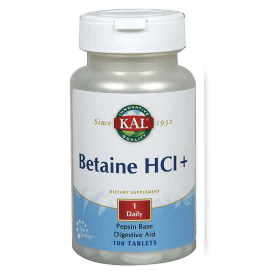 Betaine HCl+ 100 Tabs By Kal