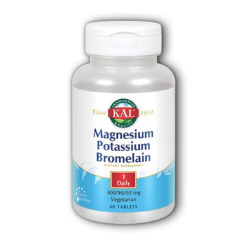 Magnesium Potassium Bromelain 60 Tabs By Kal