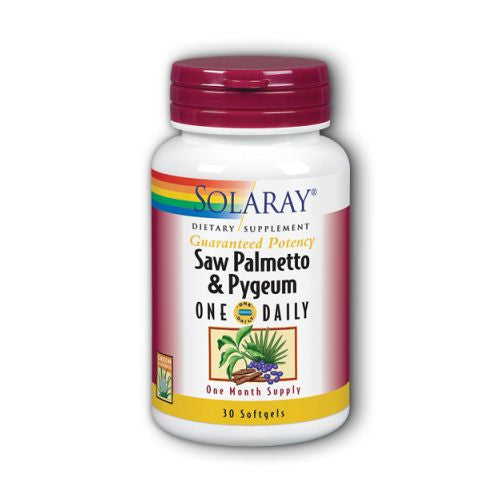 Saw Palmetto and Pygeum 30 Softgels By Solaray