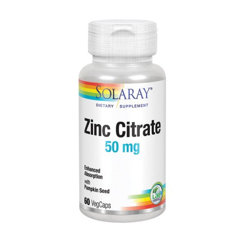 BioCitrate Zinc 60 Caps By Solaray