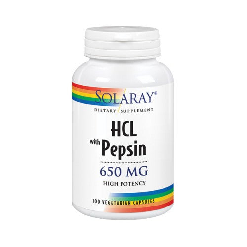 HCL with Pepsin 100 Caps By Solaray