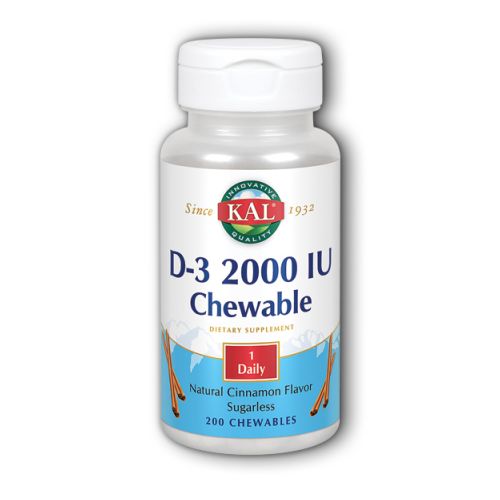 D-3 Chewable 200 Chews By Kal