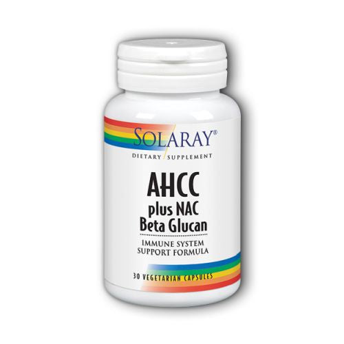 AHCC Plus NAC & Beta Glucan 30 Caps By Solaray