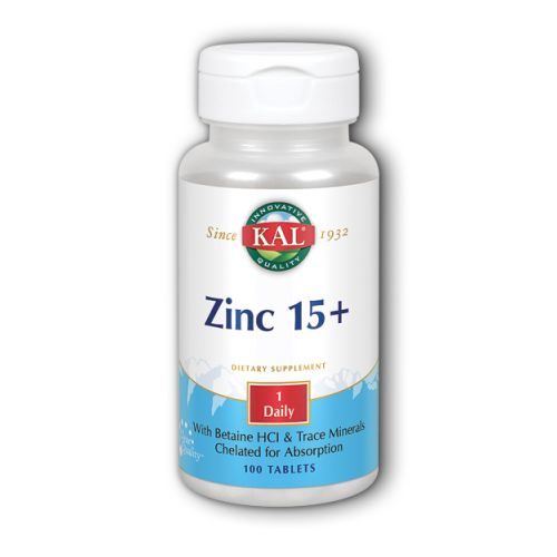 Zinc 15+ Chelated 100 Tabs By Kal