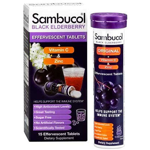 Black Elderberry Formula Plus Vitamin C 15 Count By Sambucol
