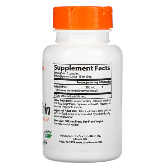 Doctor's Best, Artemisinin, 100 mg,  Veggie Caps
