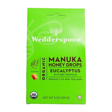 Organic Manuka Honey Drops Eucalyptus 4 OZ By Wedderspoon