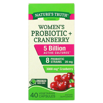 Nature's Truth, Women's Probiotic + Cranberry Vegetarian Capsules