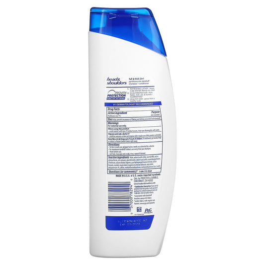 Head & Shoulders, Men Advanced Series, 2 in 1 Shampoo + Conditioner, Full & Thick (380 ml)