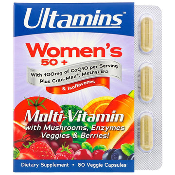 Ultamins, Women's 50+ Multivitamin with CoQ10, Mushrooms, Enzymes, Veggies & Berries